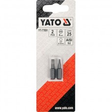 Biti de 25 mm 1/4" cu cap drept tip surubelni..